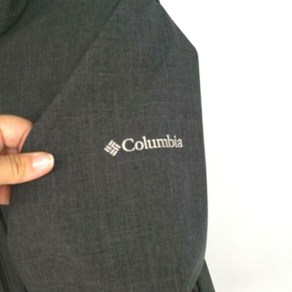 Columbia Mens Jacket Medium Water Repellent Gray Soft Shell Treasure Mountain - Picture 10 of 11